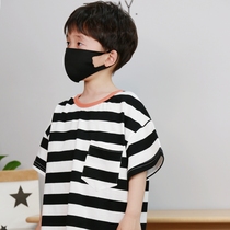 Boys short-sleeved striped T-shirt 2021 summer new thin cotton childrens clothing childrens loose casual childrens custom tide
