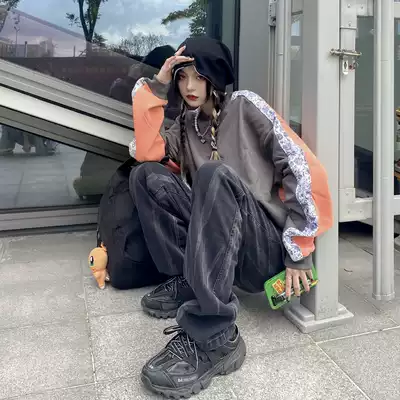 (Official) AREAX1101 dark High Street tie-dye wash do old Yamamoto straight jeans