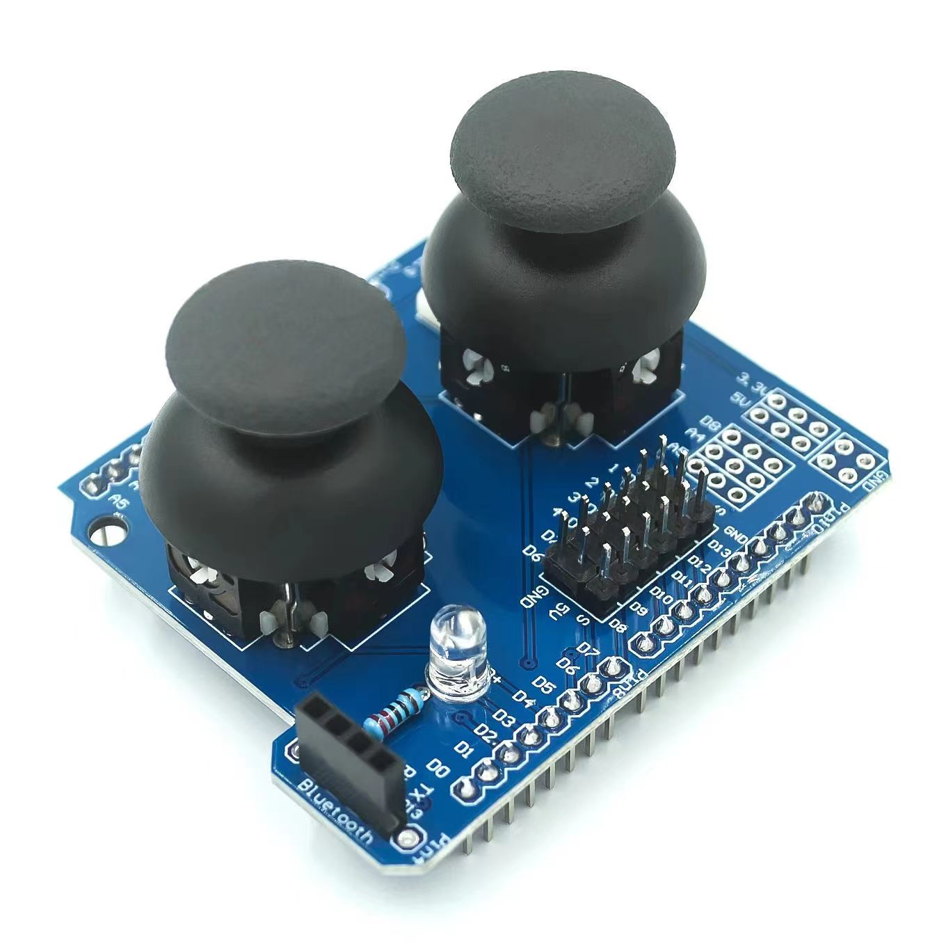 电子积木 双路PS2游戏摇杆按键模块 JoyStick兼容UNO R3