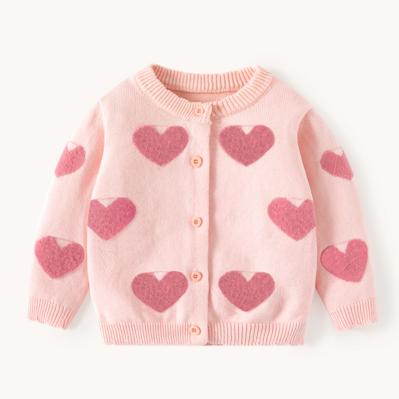Baby Girl Knitted Cardigan Spring and Autumn Children's Stylish Sweater Coat Infant Sweater Girl Fashion Outerwear