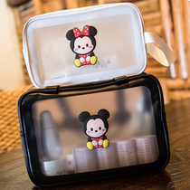 Cartoon cosmetic bag large capacity waterproof thick travel storage bag small ins transparent portable portable wash bag