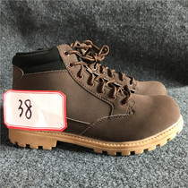 Rhubarb Boots Martin boots handsome for autumn and winter Inn wind yellow short boots working shoes