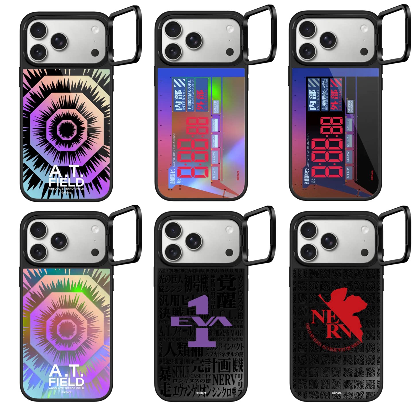 Evangelion Purple Green Shinji Asuka Unit-01 MagSafe Kickstand iPhone Case