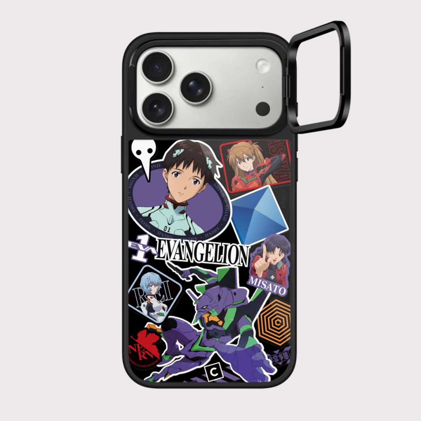 Evangelion Purple Green Shinji Asuka Unit-01 MagSafe Kickstand iPhone Case