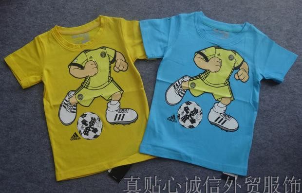 Tide brand male baby pure cotton combed cotton short-sleeved summer pullover T-shirt boy offset printing half-sleeved children's clothing