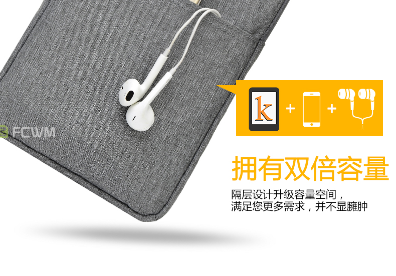 đệm FCWM Amazon Kindle Oasis đọc holster cuốn sách điện tử / x micro dây kéo túi bảo vệ tay áo 499 - Phụ kiện sách điện tử bao da máy tính bảng