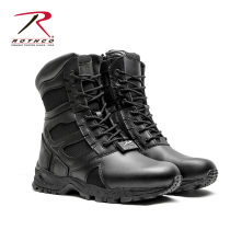 Rothco black cowhide autumn and winter thick warm light side pull tactical boots men casual outdoor boots