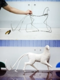 12 -летний магазин девять цветов, крупная ручная, средняя марионетка для животных, вырезанная из нержавеющая оцинкованная поддержка стента запутанно.