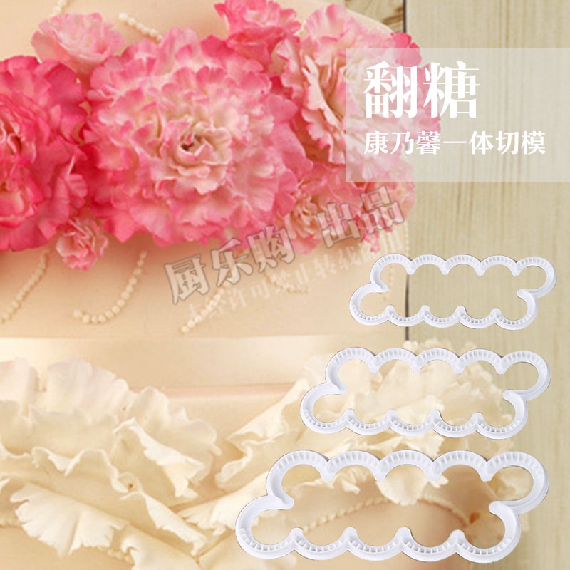 Quick and convenient one-piece speed into simulation handmade flower carnation with cut die suit 3 pieces of size turned sugar face plastic clay