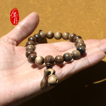 Buddhas words Buddhas language Hangzhou Lingling hidden circulation place hand string wooden fish ancient camphor wood small leaf Zhennan gold silk nanmu wood