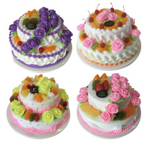Hongyis new popular framed flower double layer of fresh cream cake model simulation of custom shop window samples