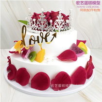 New Internet Red Creative Pop Flowers Rose Flower Cake Model Simulation Customized Samples