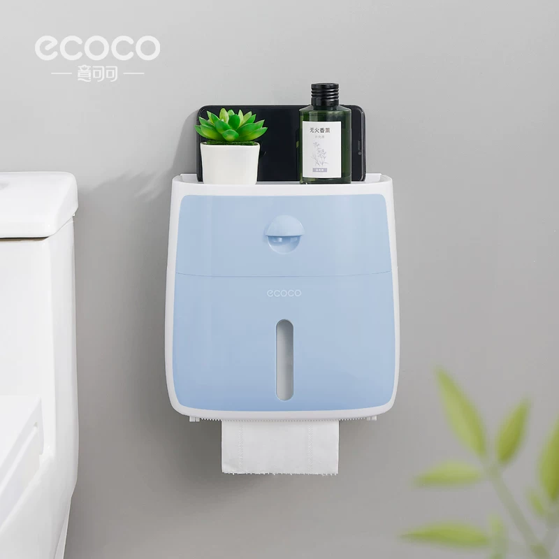 Коробка для туалетной бумаги Ecoco, держатель рулона туалетной бумаги, настенная коробка для туалетной бумаги в ванную