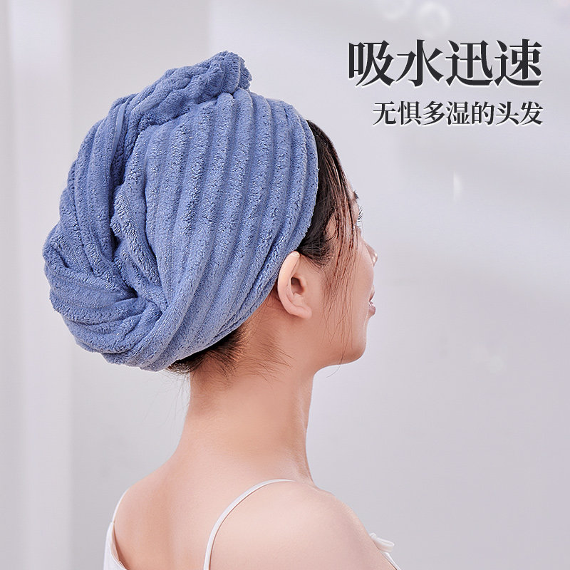 💦告别湿漉漉!2024新款干发帽女超强吸水速干加厚洗头擦头毛巾包头巾-干发帽-淘宝好物网