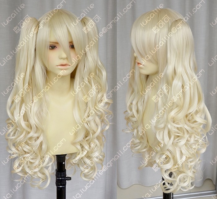 blonde wig with ponytail