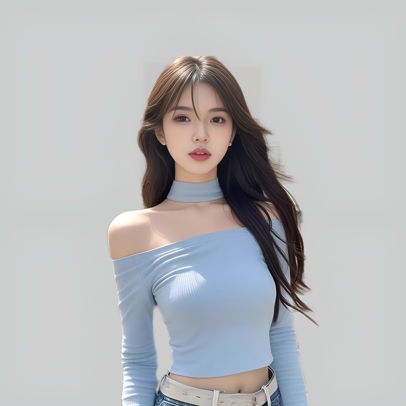 Jazz-Style Short Top for Women, Sexy, Navel-Baring, Slim-Fitting, Unique Design, Pure Desire, Off-Shoulder, Long Sleeves