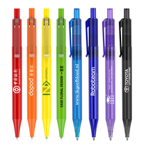 Press ballpoint pen custom logo Office conference gift pen 1 0mm plastic signature pen advertising pen custom