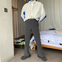 (cuibuju pick-up second kill) Korean trousers split horn horn drag pants normal price 98 seconds kill 58