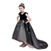 Trẻ em váy công chúa váy cưới nữ mô hình nhỏ thời trang catwalk váy hoa cô gái váy pettiskirt piano