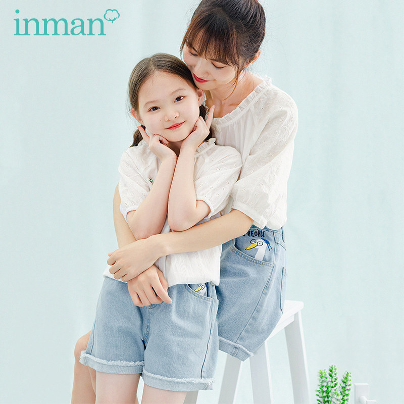 Innman children's clothing pro-daughter dress Eve Jeans Shorts Shorts Foreign Pie 2022 New Kids Girl Casual Pants