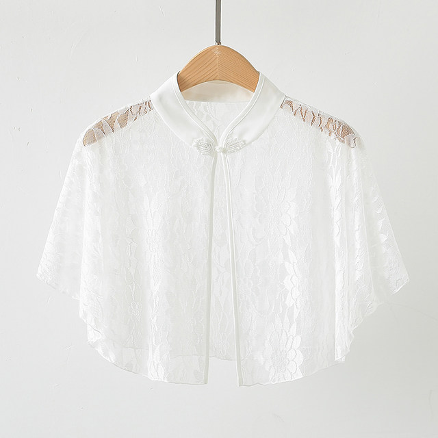 Lace shawl ສໍາລັບແມ່ຍິງໃນຊ່ວງລຶະເບິ່ງຮ້ອນທີ່ມີ skirt suspender ແລະ cardigan 2026 ເຄື່ອງນຸ່ງປ້ອງກັນແສງແດດໃຫມ່ gauze chiffon top