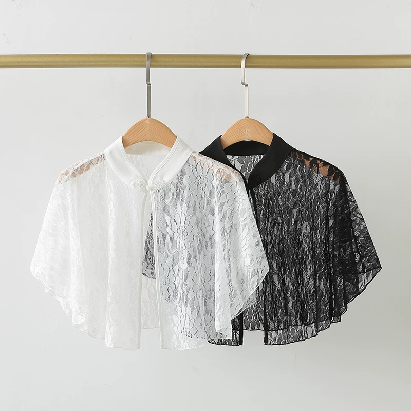 Летнее кружевное накидка-плащ, платье-слайп, кардиган, тонкий шифон солнцезащитная одежда