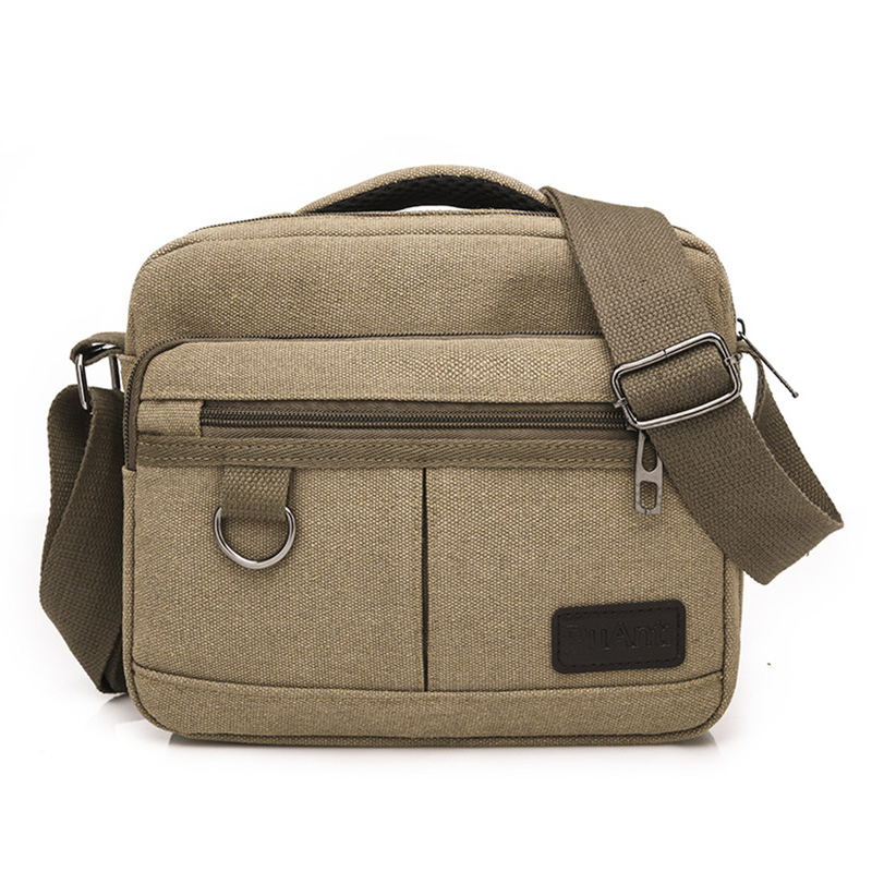 New single shoulder slope bag middle-aged men casual canvas bag multi-seat bag business wallet