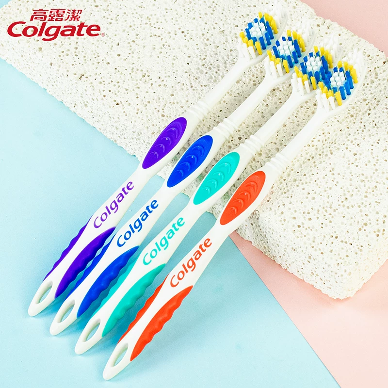 Подлинная Colgate щетка для глубокой очистки зубов взрослый средней жесткости щетина прочная очистка десен средняя волос Family набор