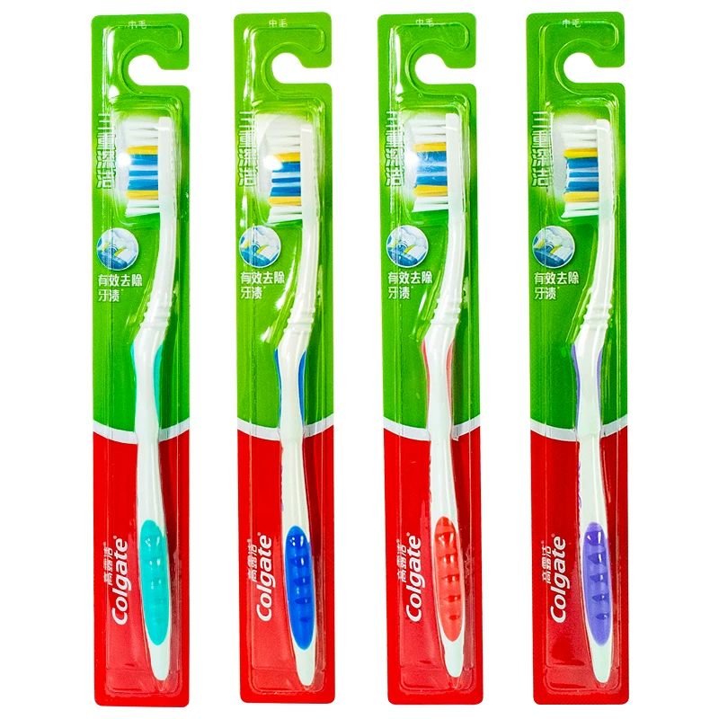 Подлинная Colgate щетка для глубокой очистки зубов взрослый средней жесткости щетина прочная очистка десен средняя волос Family набор