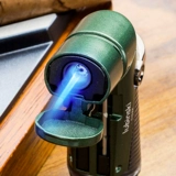 Рубинский сигар более легкий сингл прямо в мульти -функцию с помайзерами, табачными иглами, синим пламенем в атмосфере, точечный мушкет