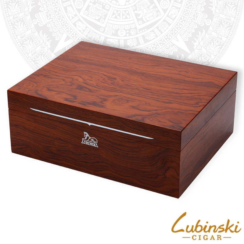 LUBINSKI Cigar Case Import Cedar Wood Mellow Cigar Moisturizing Box Small Portable Cuban Cigar Tobacco
