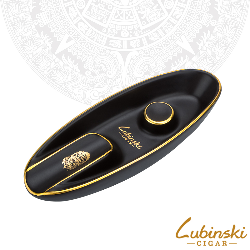 Rubinsky Cigar Cigarette Ashtray Single Sink Bone China Cigarette Smoke Lighter Personality Fashion Ceramic Tobacco Cylinder Cuba Smoking Accessories