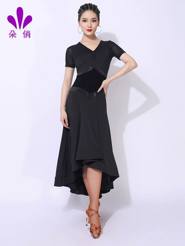 朵俏 Современное танцевальное платье New Malph Dance Skirt Server Summer Женская стандартная танцевальная одежда Walz юбка