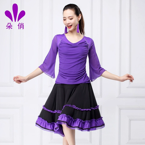 朵俏 Весенний комплект для взрослых, танцующий лонгслив, платье, костюм