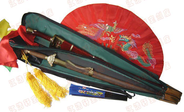Double sword sleeve at the same time with knife sword workmanship good knife sleeve knife bag Wu Concord recommended Chinese martial brand