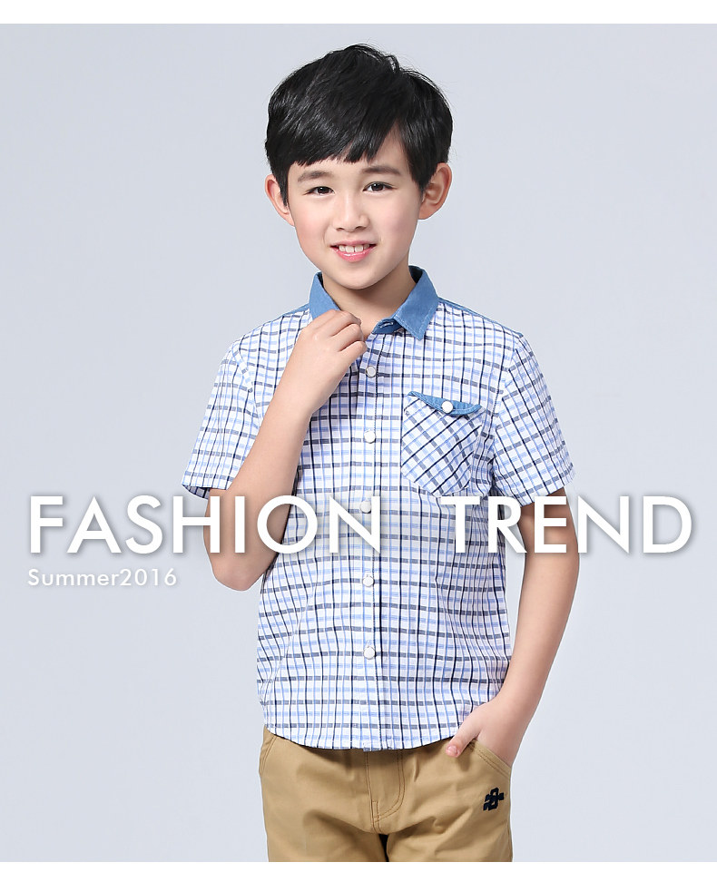 Chemise garcon à manche courte - Ref 2077513 Image 7