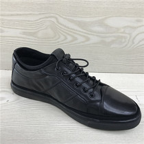 Off-size shoes mens shoes genuine leather first-layer cowhide laces comfortable flat-soled fashionable outer casual sneakers