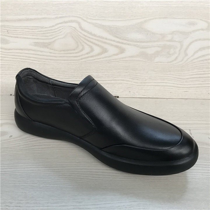 Broken size shoes special men's shoes leather top layer cowhide spring fashion fat foot casual shoes slip-on men's single shoes hq