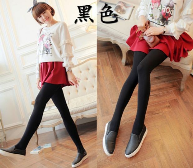 Mùa thu và mùa đông cộng với nhung dày romper vớ leggings vớ chín điểm trên chân thậm chí tất chân quần chống móc lụa mở tập tin vớ phụ nữ quan tat