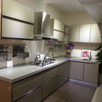 Stainless steel cabinet quartz stone table crystal steel door panel preferential price = 1430 yuan per meter