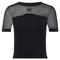 OCHIRLY cool breathable oxygen shirt short-sleeved sweater for women with hollow inner wear 2024 summer new product