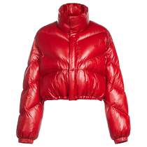 ochirly shiny light down jacket for women autumn and winter stand-up collar cocoon type warm