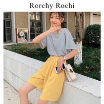 Day Series Snowspun 50% Pants Woman 2022 Summer Thin New High Waist Wide Leg Straight Cylinder Loose Port Taste A shorts wave