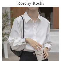 Day Ensemble White Shirt Woman Spring Autumn 2022 New Design Sensation High Temperament Professional Shirt Snow Spinning Casual Blouse