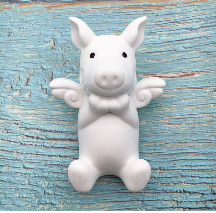 Hàn Quốc Angel Flying Pig Hương liệu thạch cao Khuôn DIY Handmade Pig Pig Pig Pig Pig Pig khuôn làm bánh bao