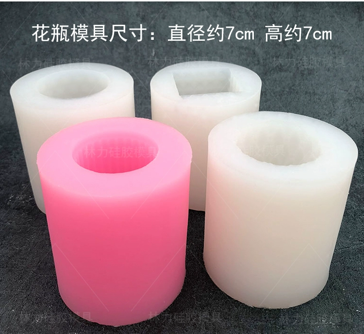 Bình hoa ba chiều silicone khuôn hướng dẫn tự làm hoa bình hoa hương liệu thạch cao khuôn châu Âu trang trí nhà khuôn làm bánh trung thu