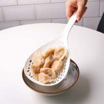 Pick up a lot of food with one spoon Household colander for noodles dumplings vegetables non-stick pan high temperature resistant nylon large spoon