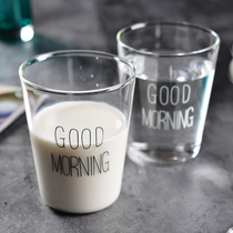 Add a little fun Creative glass water cup Drink juice cup keep fit Glass milk cup Breakfast cup Teacup