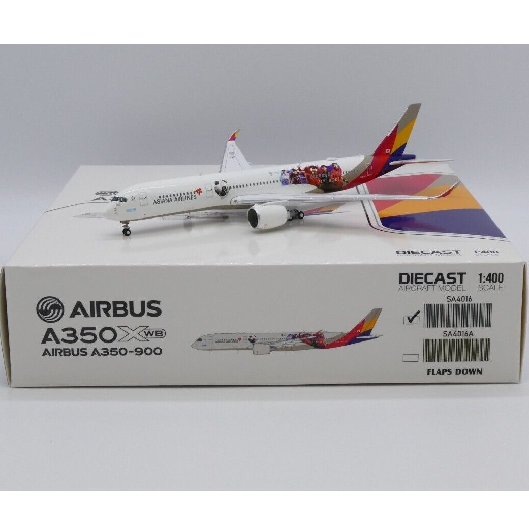 In stock jc wings 1:400 asiana airlines a350-901 hl8381 alloy