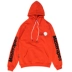 Masterape 18AW tay áo in logo màu cam trùm đầu trùm đầu cộng với áo len nhung nam và nữ quà tặng vòng chìa khóa hoodie màu be Áo len